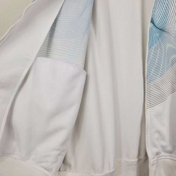 Rocawear Abstract Lines White Blue Jacket Large - Picture 7 of 8